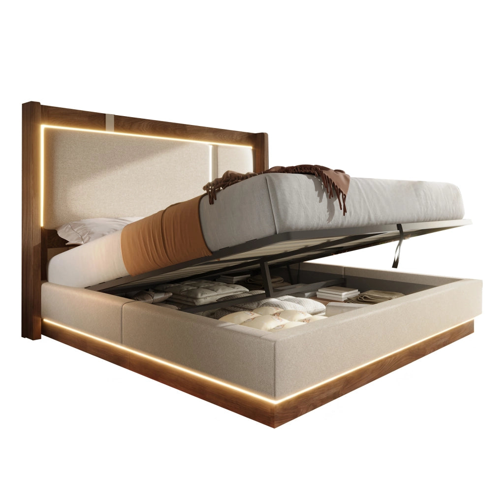 Letto matrimoniale contenitore 180x200 cm con LED