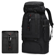 Zaino da trekking 80 L in nylon impermeabile, nero