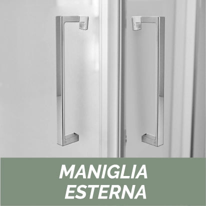 Porta doccia a libro in cristallo - Linea Essential