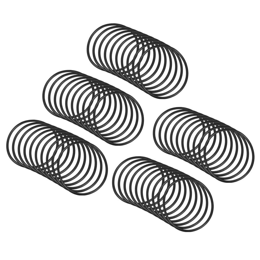 O-ring, 34x30x2 mm, gomma nitrilica, 50 pezzi, colore nero