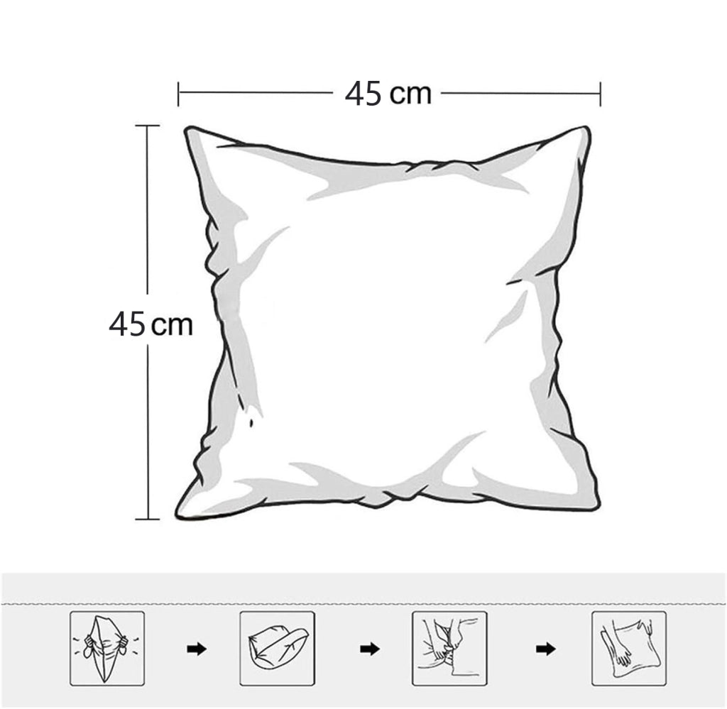 Set di 2 fodere per cuscini 45 x 45 cm color cammello chiaro