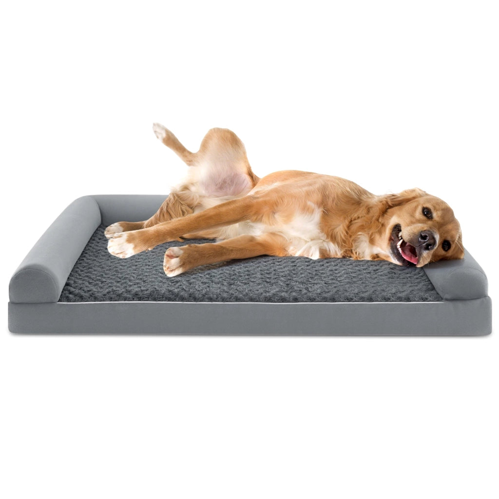 Orthopedic Foam Dog Bed L Sized Large Pet Bed-Gray-XL