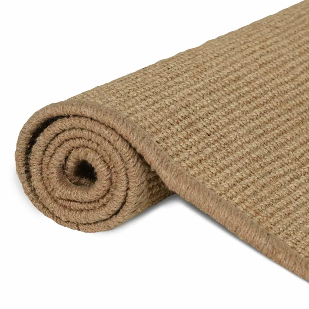 Tappeto da Area Marrone Chiaro 200 x 200 cm Juta 42010785