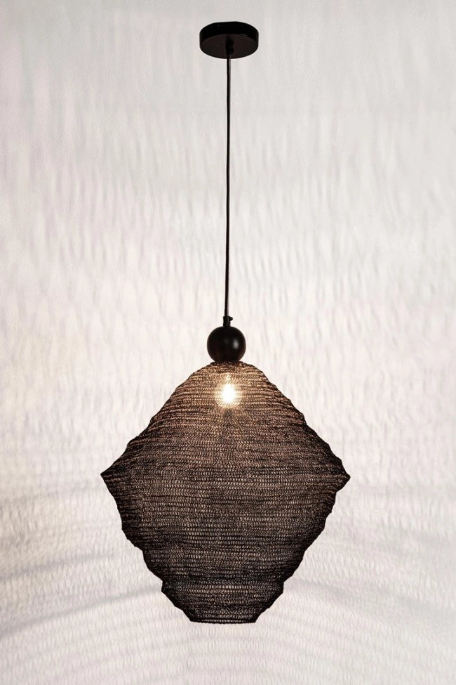 Lampadario Metallo Nero Moderno da Interno - DARIO