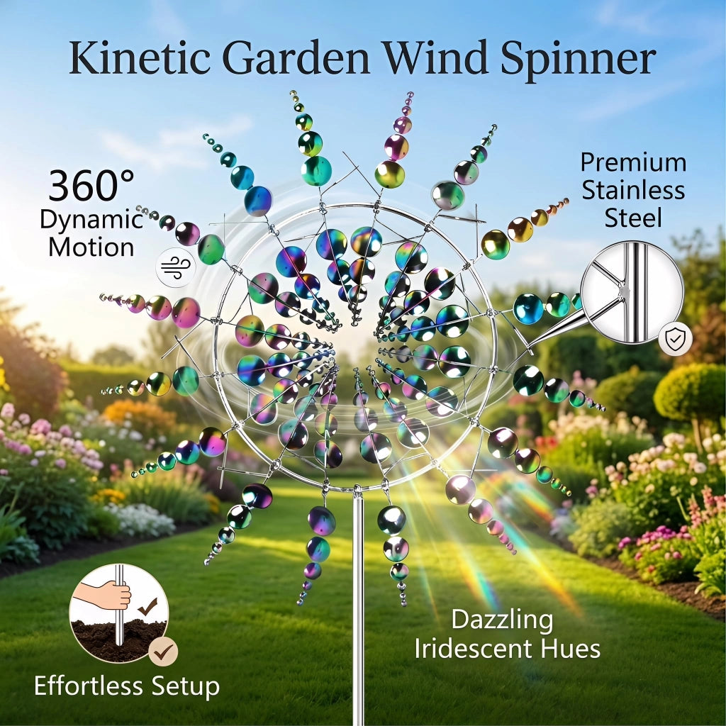 Mulino a vento cinetico in metallo, altezza 65 cm, multicolore, ideale per giardino e terrazza