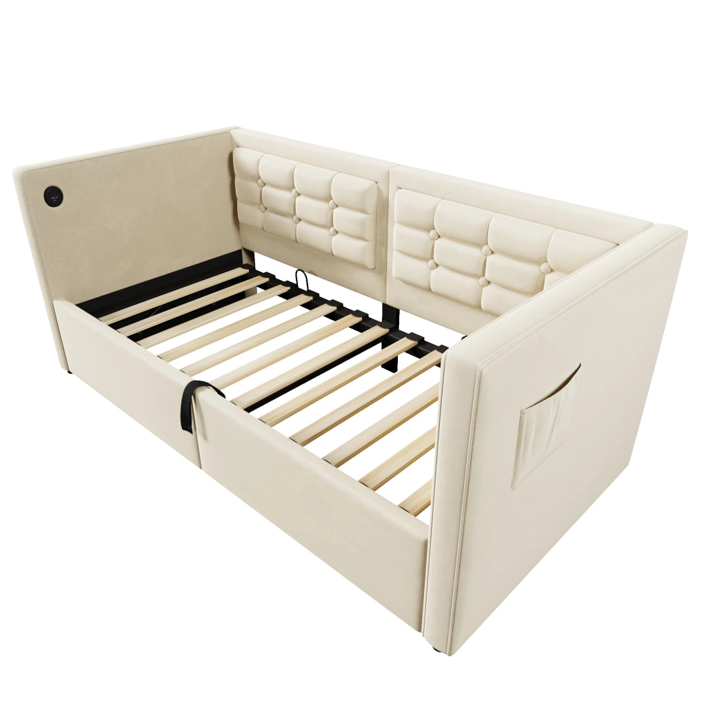 Divano letto singolo 90x200 cm con contenitore idraulico