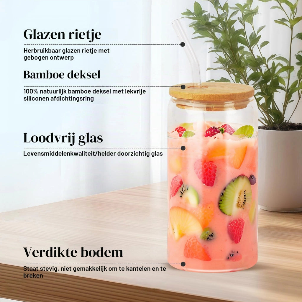 6 bicchieri con coperchio e cannuccia, 500 ml bicchiere per acqua con coperchio, bicchiere da cocktail