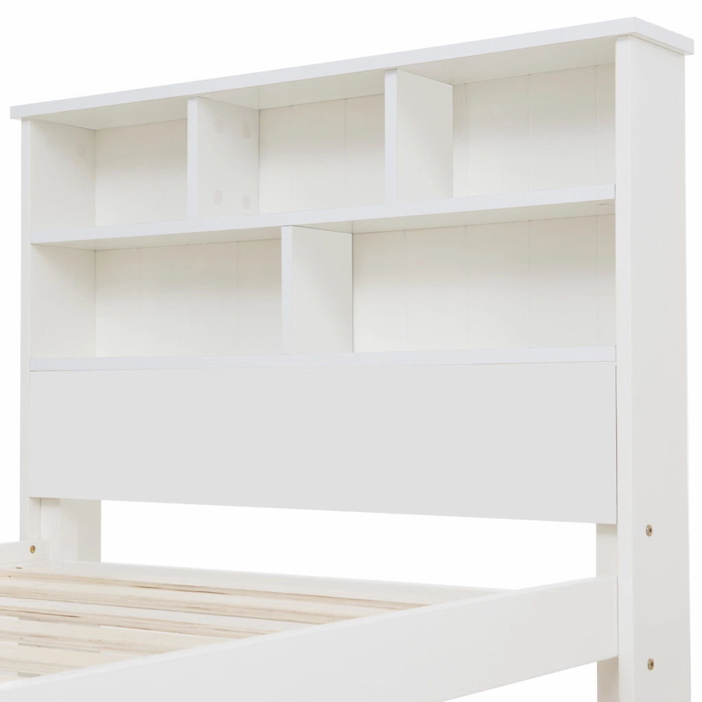 Letto singolo 90x200 cm con libreria e cassetti