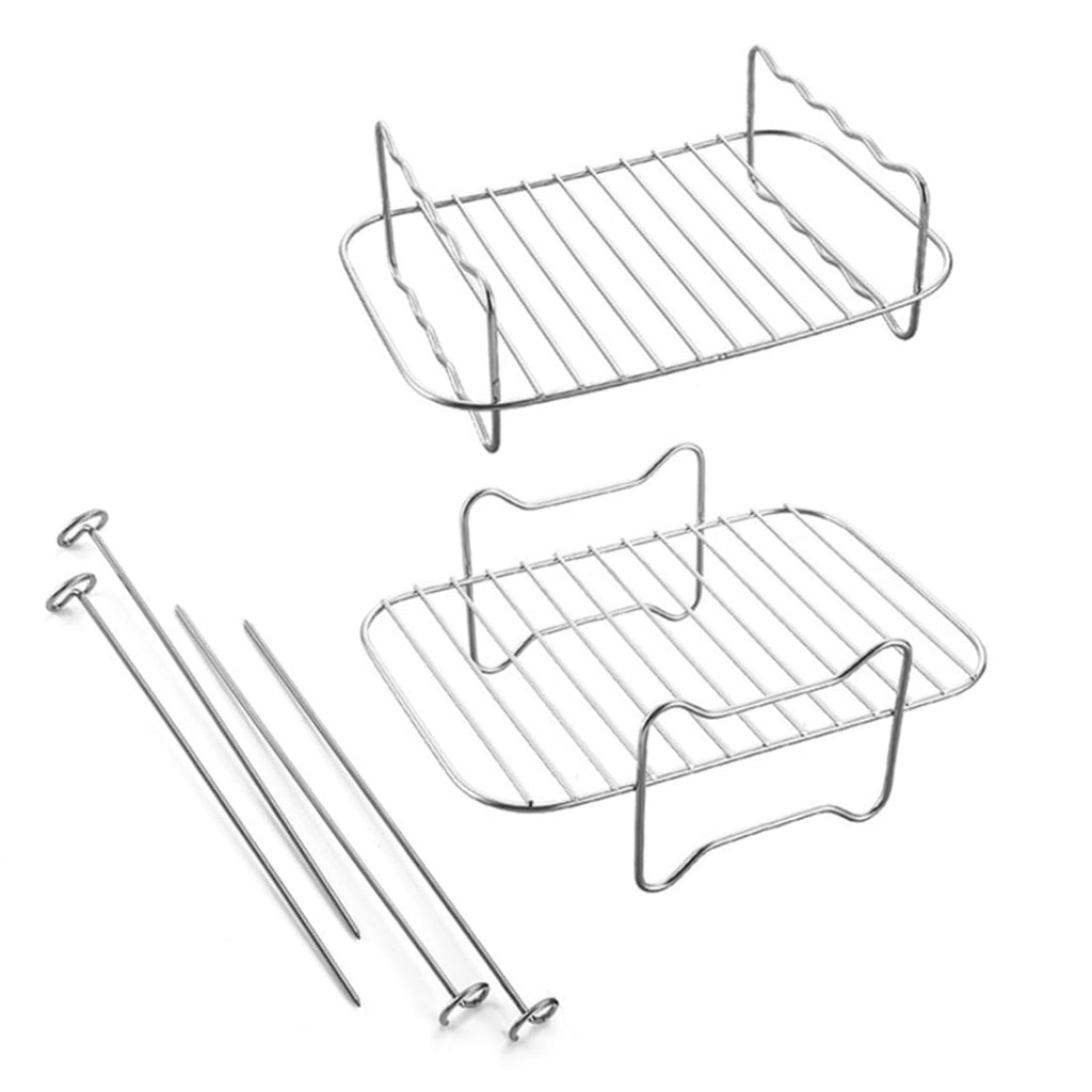Accessori per friggitrice ad aria: griglia impilabile e spiedini per modelli da 7,6–9,5 litri