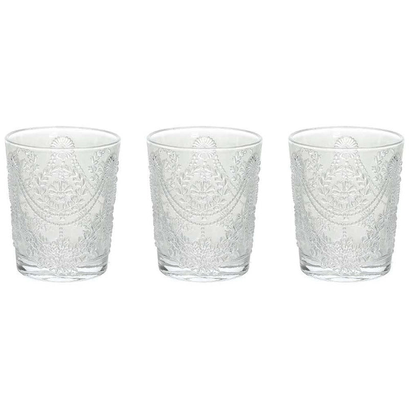 Set 3 bicchieri Savoia in vetro trasparente