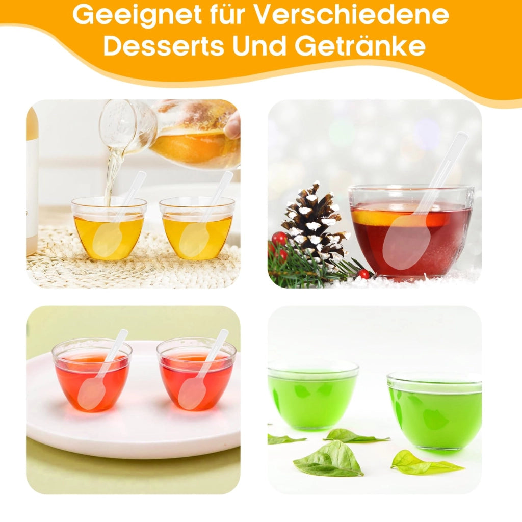 100 bicchieri per dessert con cucchiaini, capacità 60 ml, trasparenti, riutilizzabili