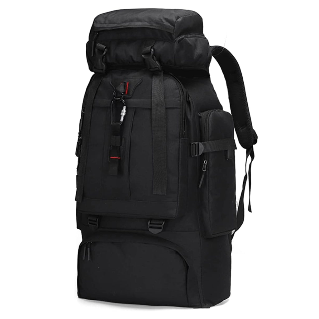 Zaino da trekking nero da 80 litri in nylon