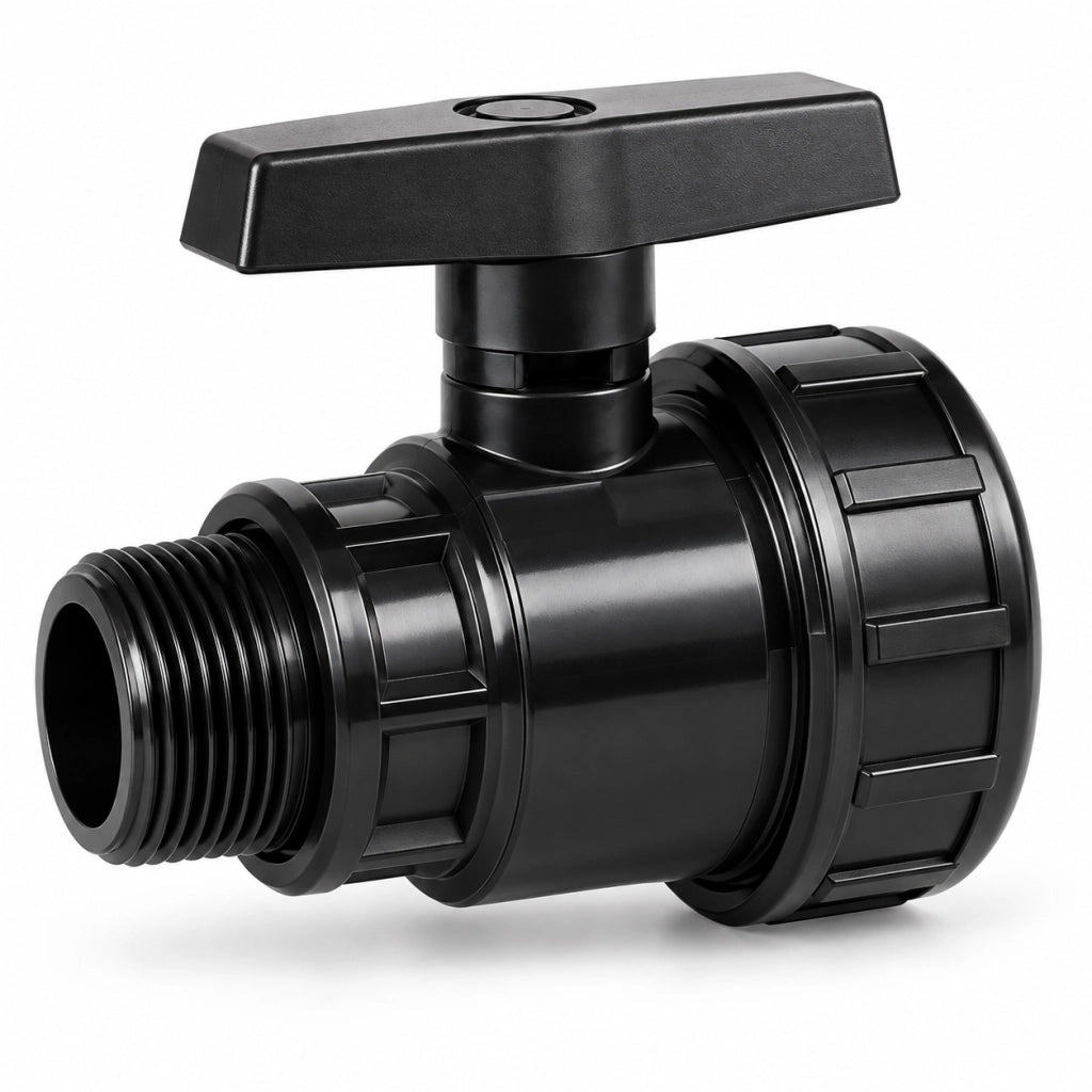 Valvola Sfera Monoghiera PVC Maschio Femmina 1 Pollice Irritec 3MF