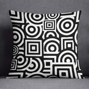Cuscino, copricuscino 45x45 cm, cotone, chiusura a zip, multicolore, design moderno
