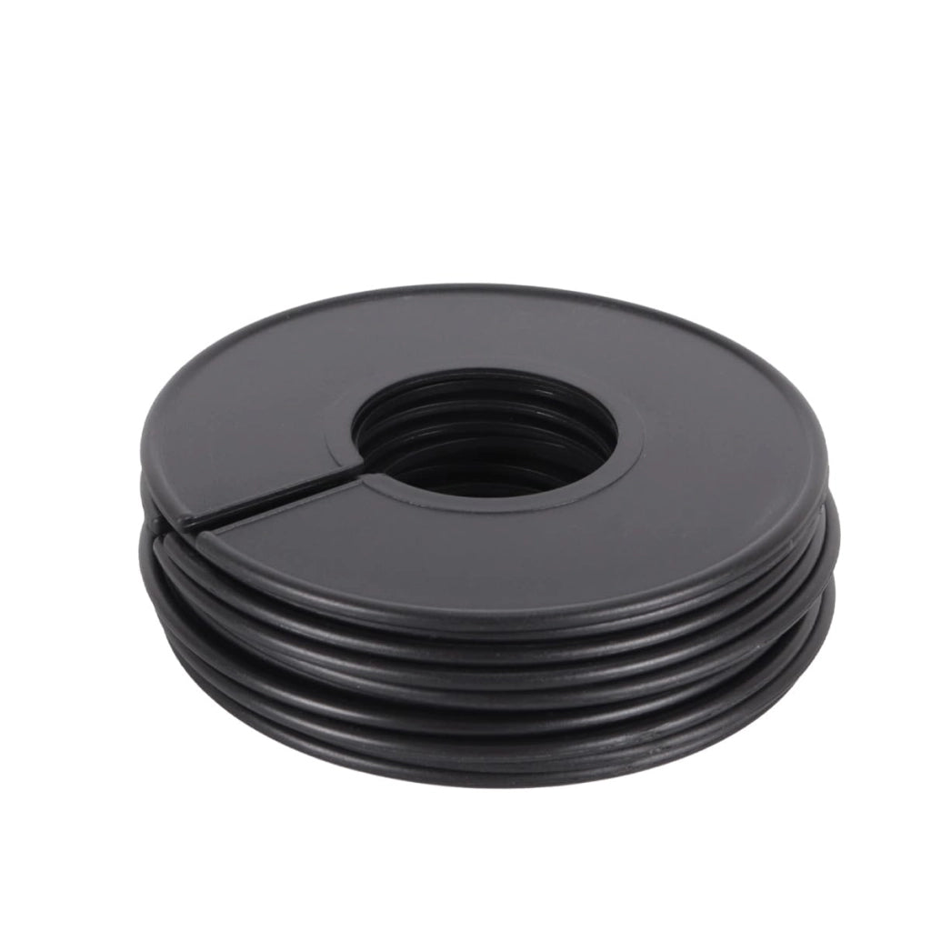 10 divisori per aste appendiabiti in plastica, colore nero