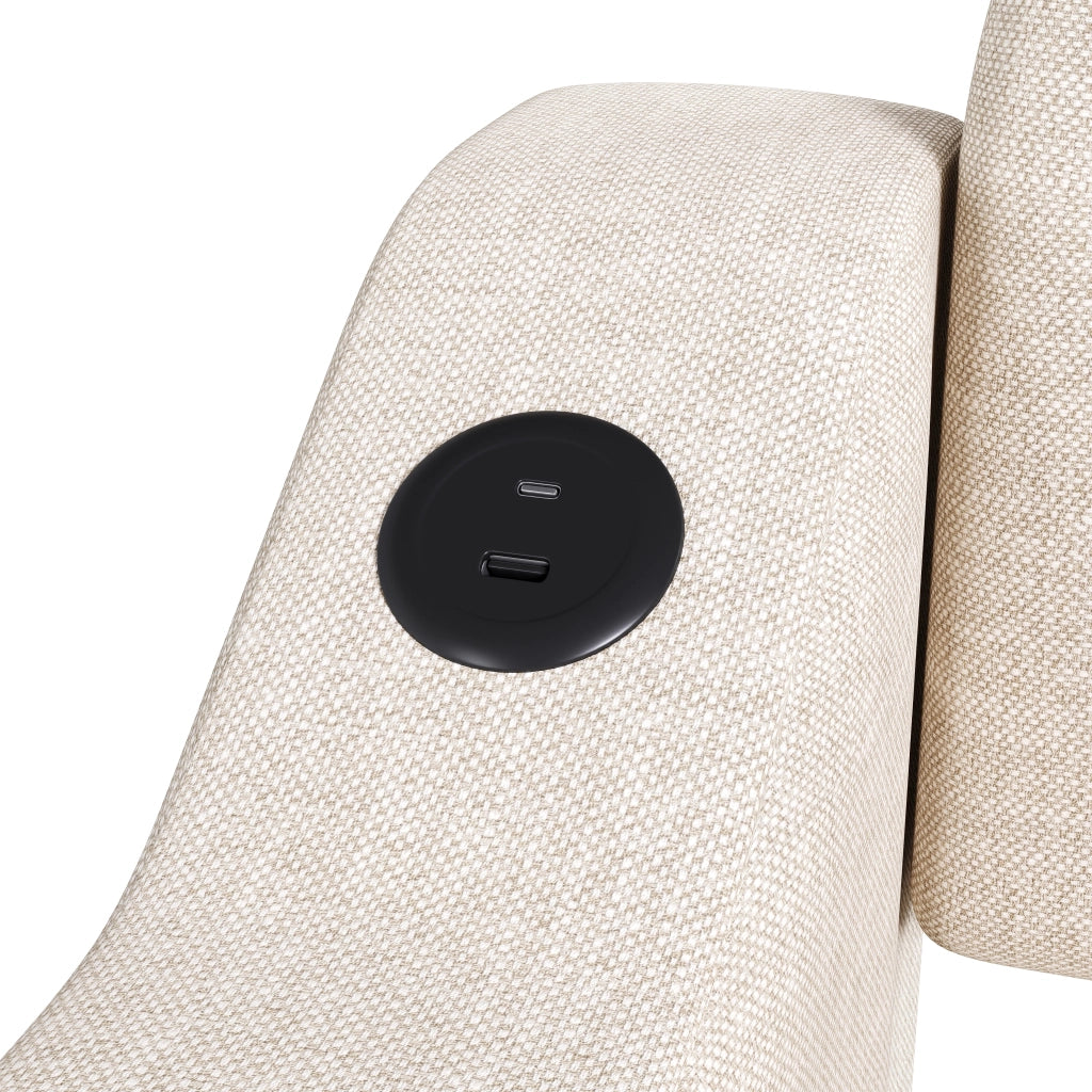 Divano letto beige 90 x 200 cm con letto estraibile