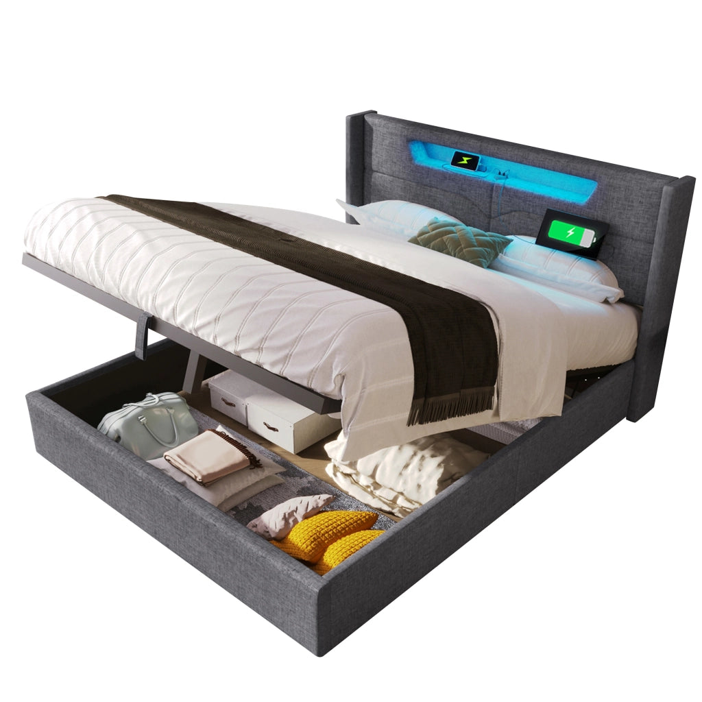 Letto matrimoniale 160x200 con LED