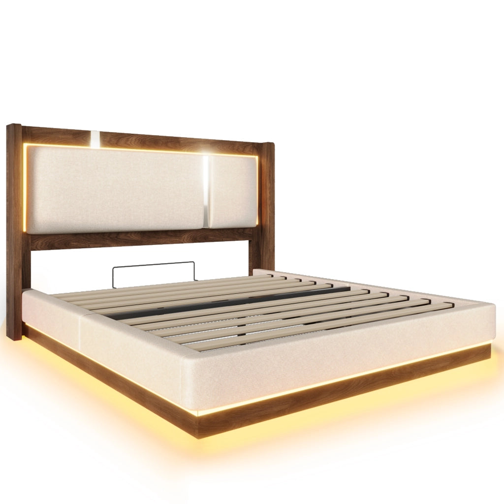 Letto matrimoniale contenitore 180x200 cm con LED