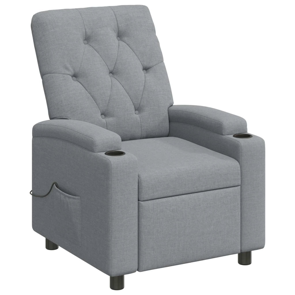 Poltrona massaggiante reclinabile Grigio Chiaro 42051236