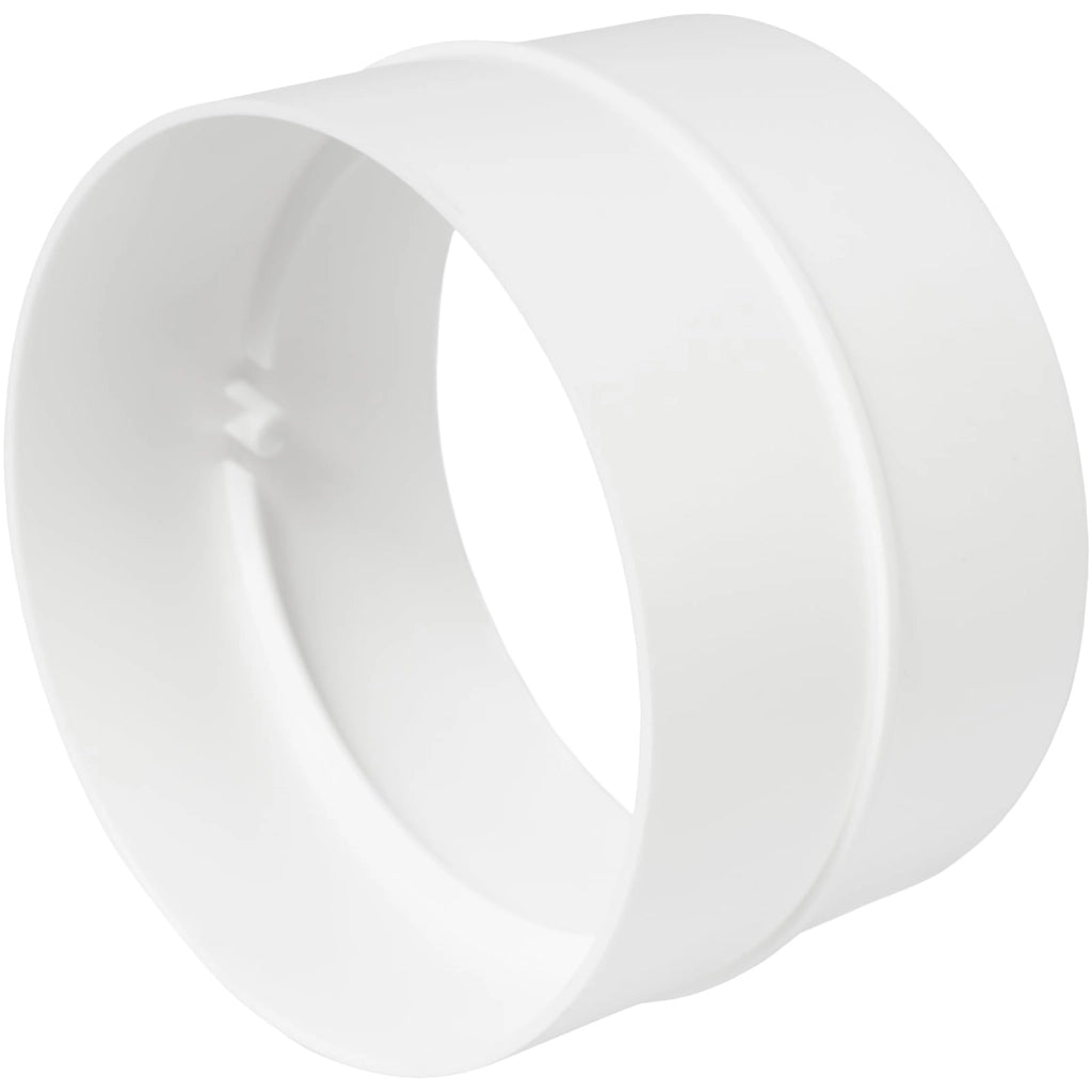 Raccordo per tubi di ventilazione, diametro 125 mm, rotondo, flessibile, bianco