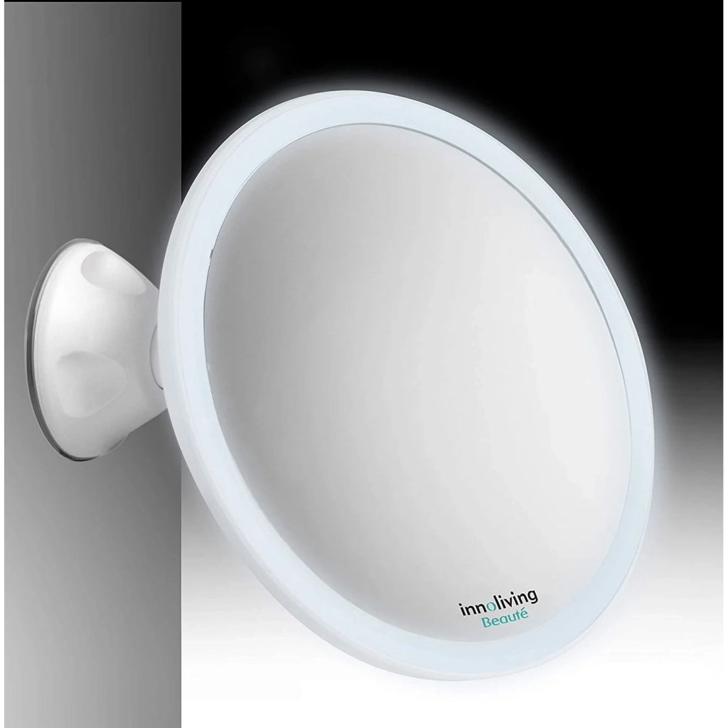 Innoliving INN-804 Specchio Ingranditore 5X con Ventosa e Luce LED