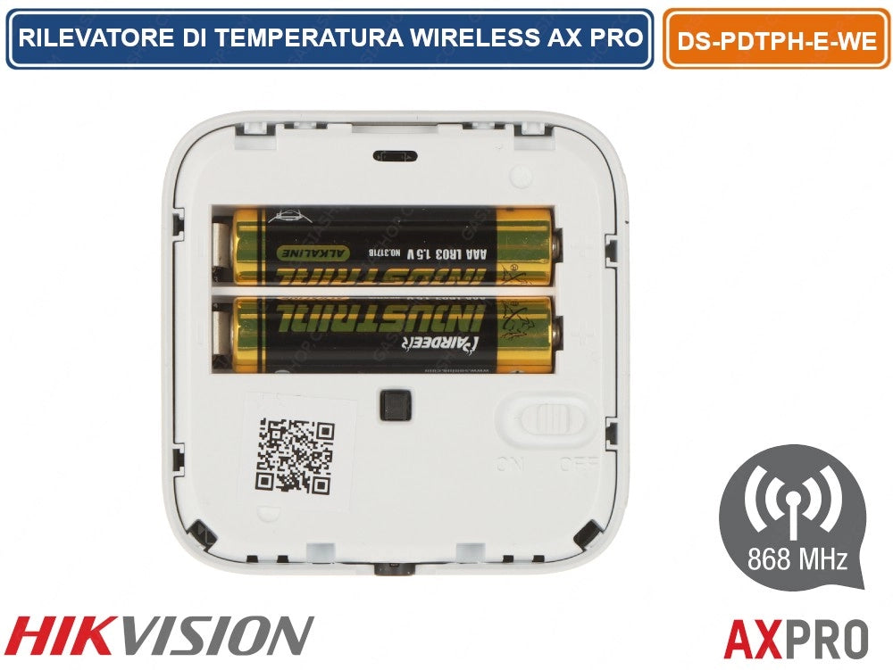 HIKVISION AX PRO RILEVATORE DI TEMPERATURA RADIO WIRELESS CON SONDA DI TEMPERATURA