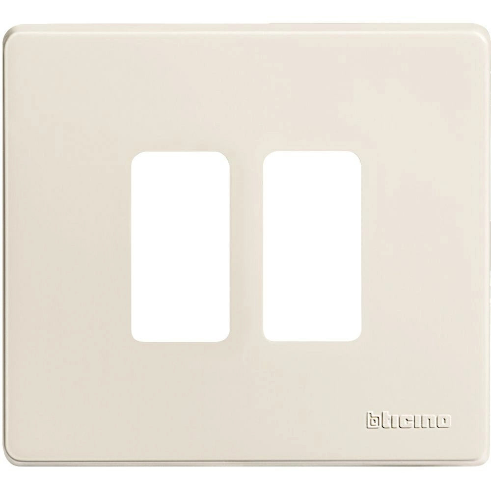 MAGIC - PLACCA 2P SCATOLA TONDA RESINA - BTICINO