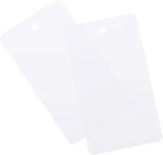 200 etichette in plastica impermeabile, bianche, di dimensioni 5x9 cm, con foro