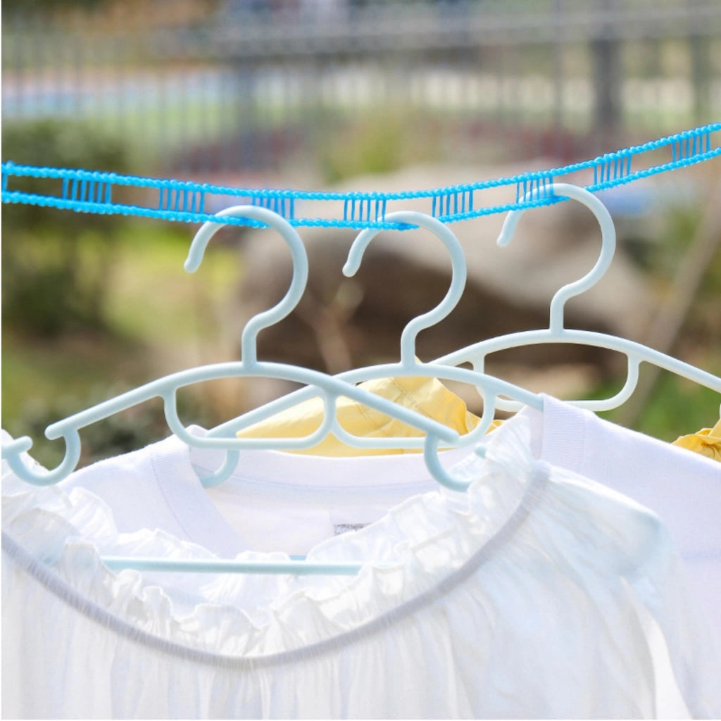 Lunghezza: 8 metri, materiale: nylon, con 2 ganci, per abiti, colore: blu