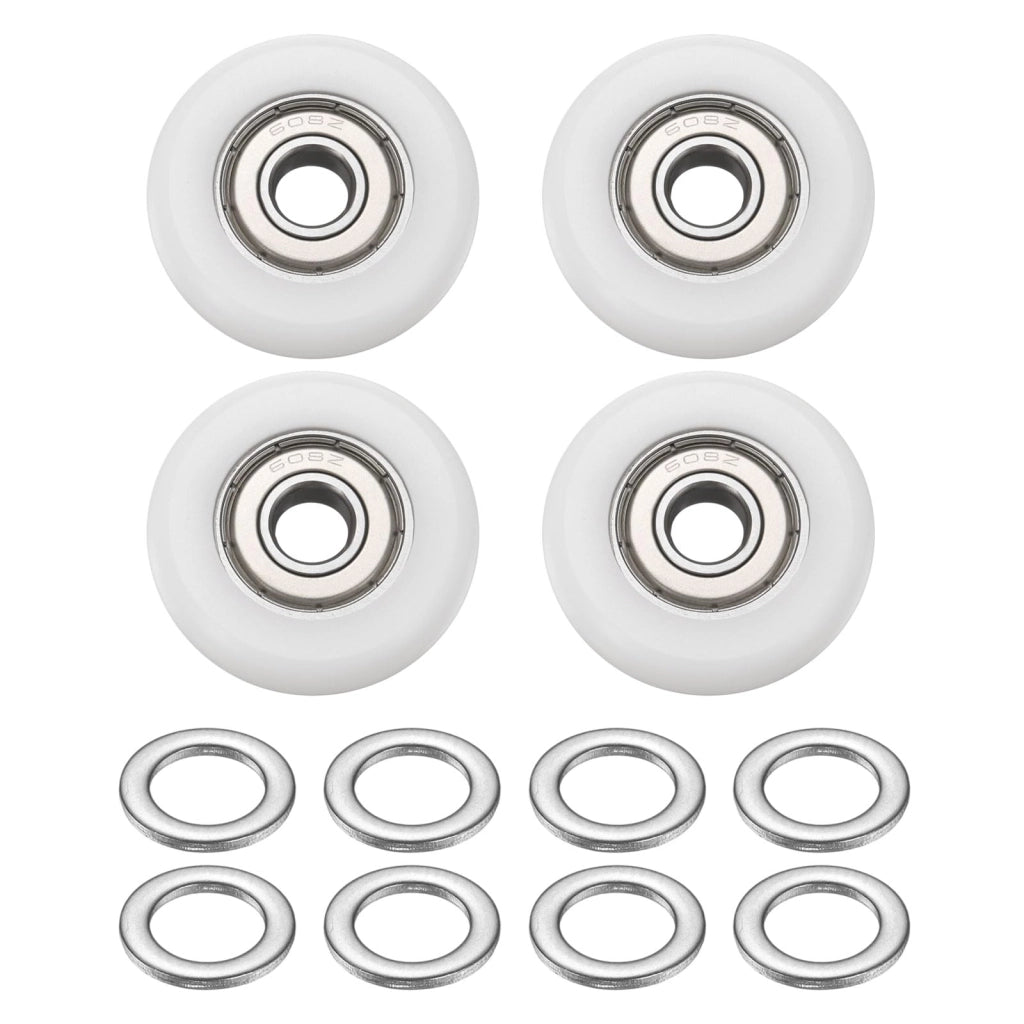 4 guide per cuscinetti a sfera, in nylon, 35x9 mm, colore bianco