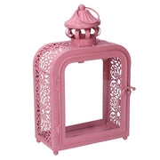 Lanterna metallo rosa cm 17x9h30