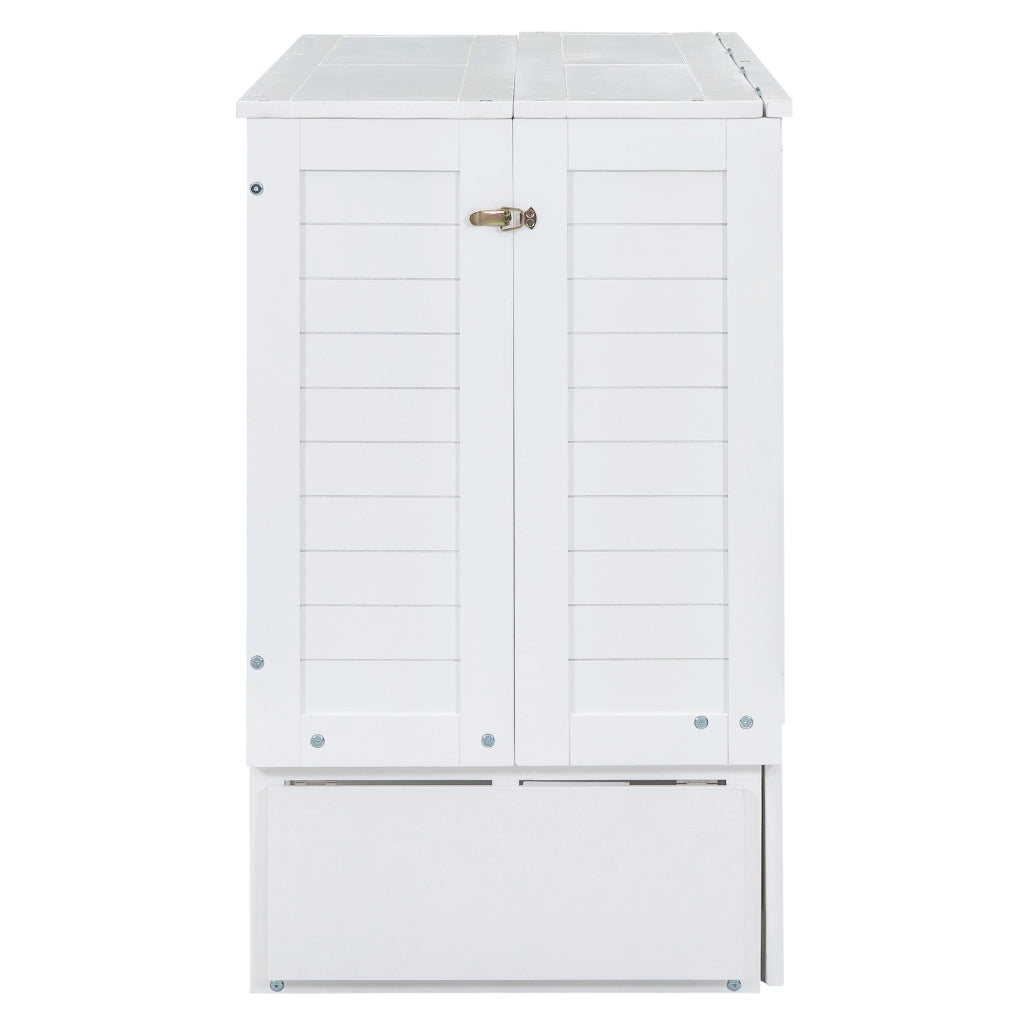 Letto a scomparsa 140x200 trasformabile in armadio bianco