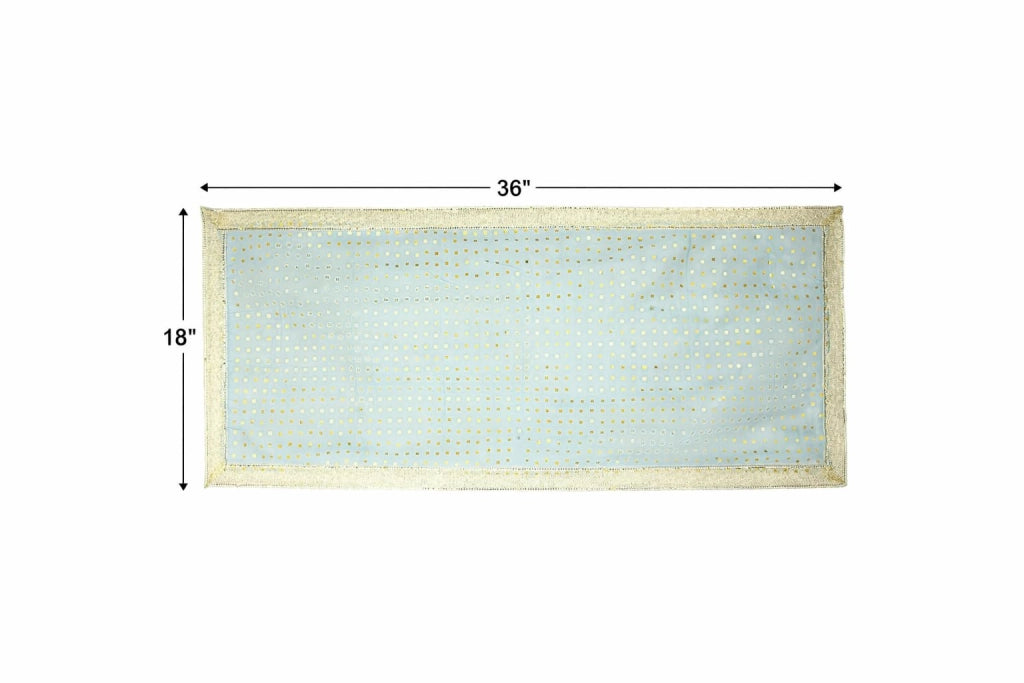 Set di 2 scialli Chunari in seta artificiale, dimensioni 36" x 18", colore blu e rosso