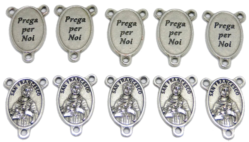 Croce di San Francesco per rosario, argento, 10 pezzi, 2 cm