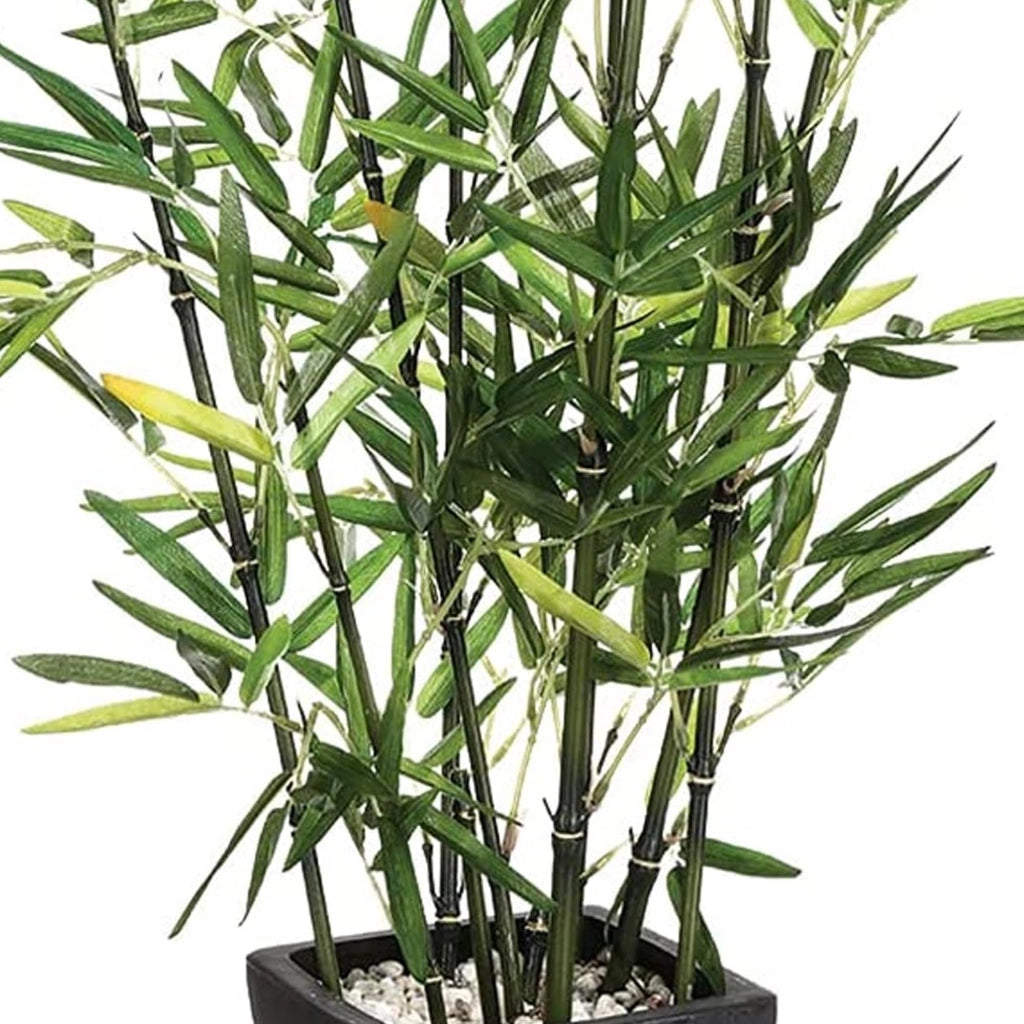 Bambù artificiale in vaso, altezza 70 cm, colore verde, resistente agli agenti atmosferici