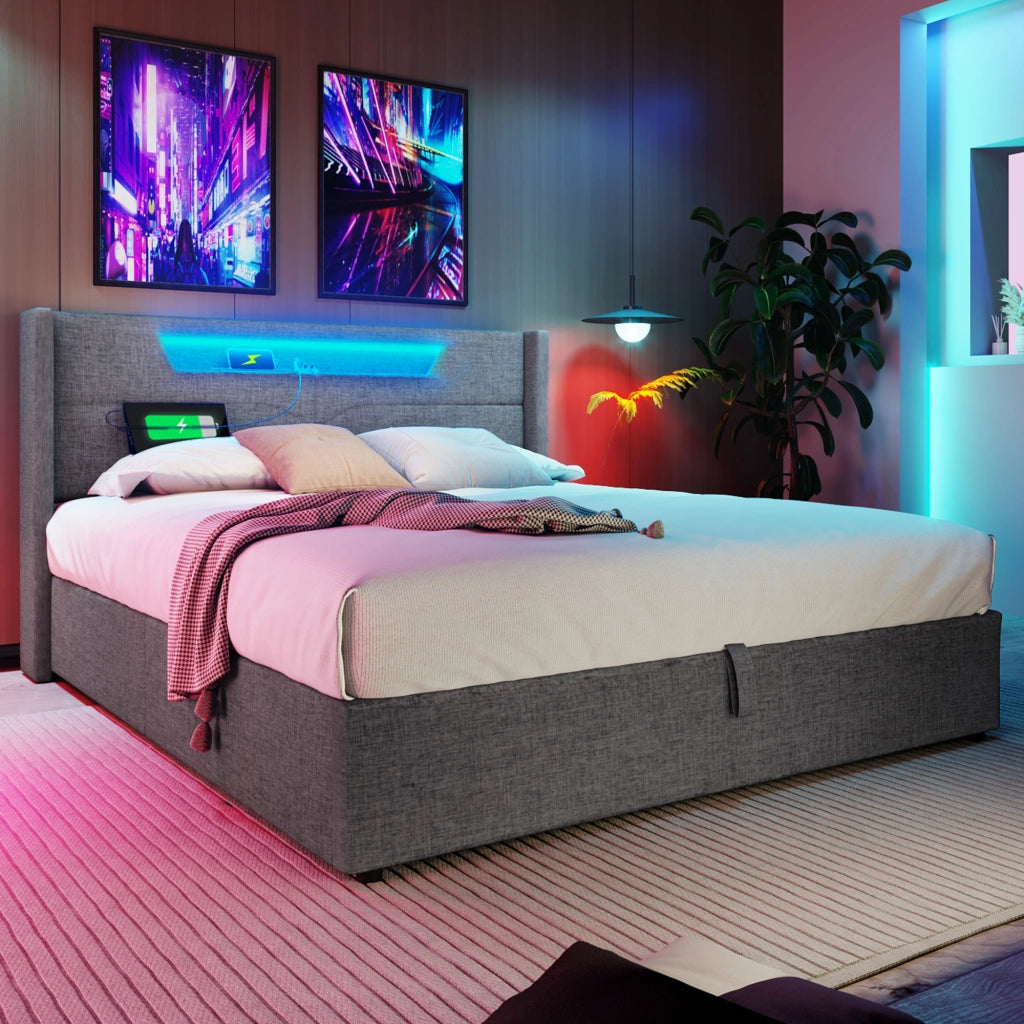 Letto matrimoniale 160x200 con LED