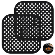Tappetini per friggitrice ad aria, 2 pezzi, in silicone, 21,5 cm, quadrati
