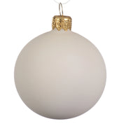 Box 4 Palline Vt Bianco Latte Opaco 10 Cm