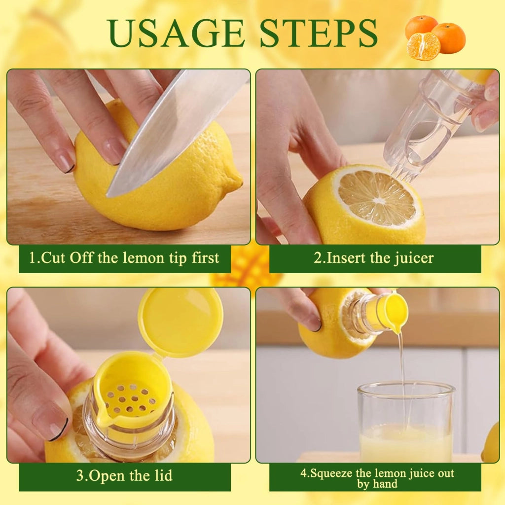 Set di spremiagrumi, composto da 3 pezzi, manuale, con coperchio, per arance e limoni