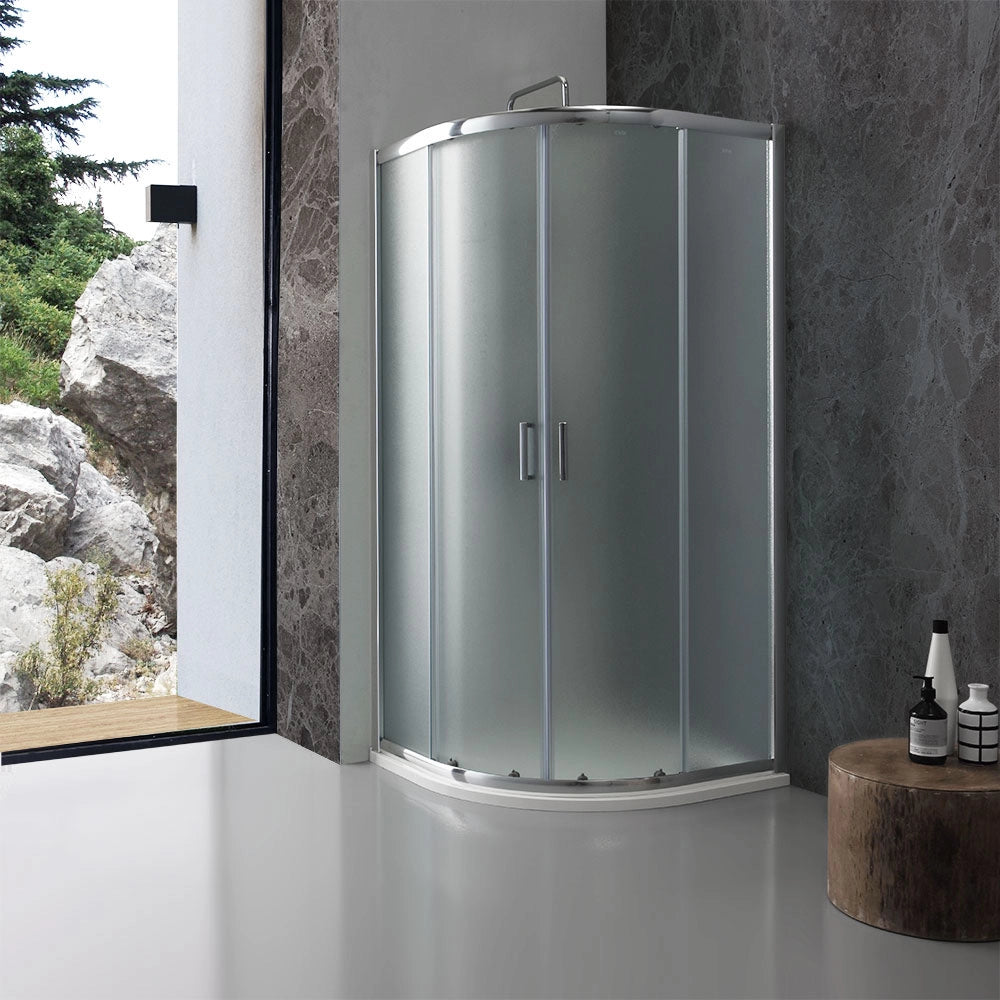 Box doccia semicircolare 80x80 cm cristallo opaco
