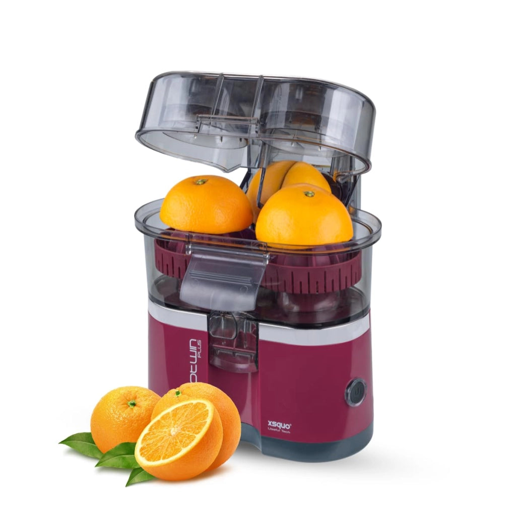 Spremiagrumi automatico a due teste, colore rosso, dimensioni 24x18 cm