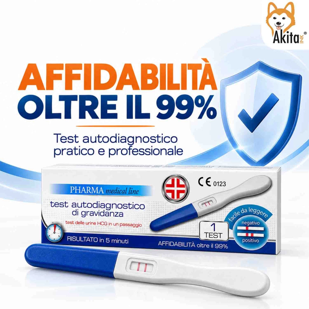 Akitaink 3 Pack Test di Gravidanza Autodiagnostico