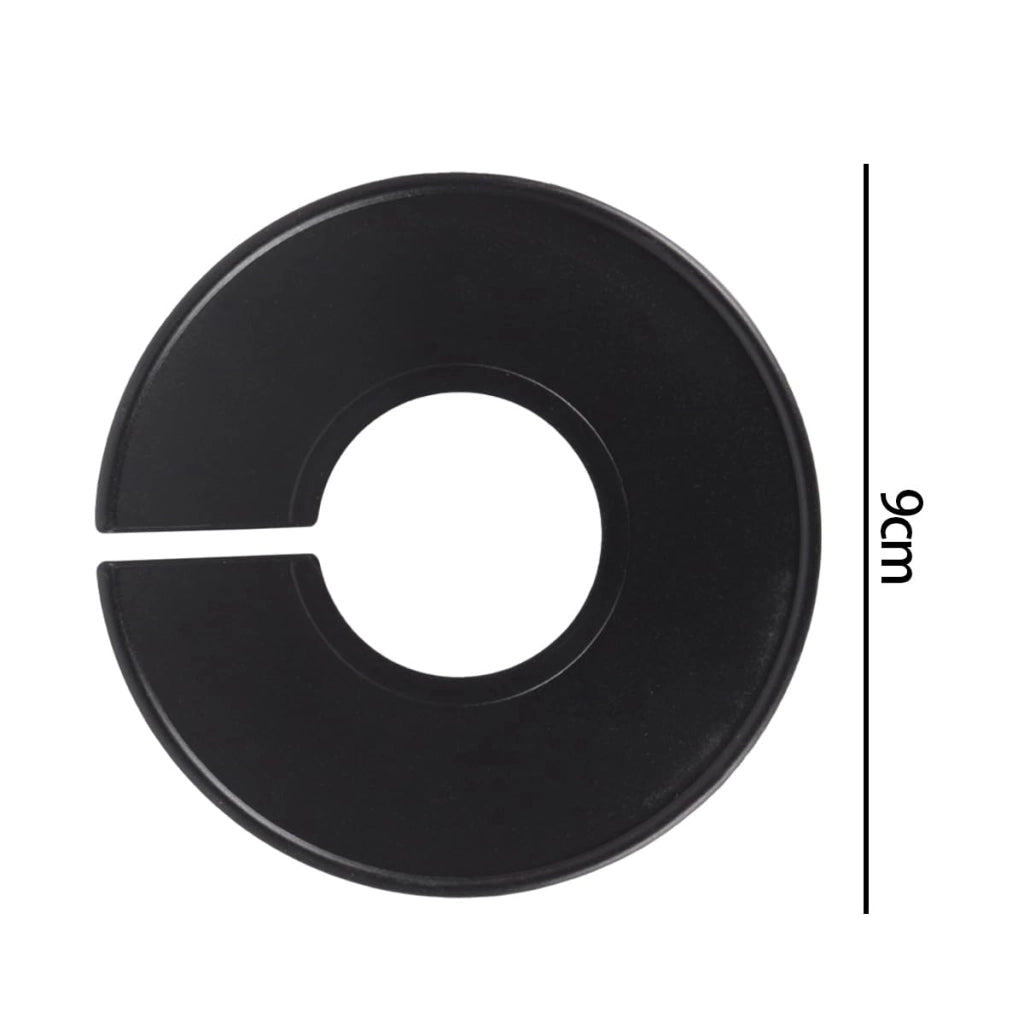 10 divisori per aste appendiabiti in plastica, colore nero