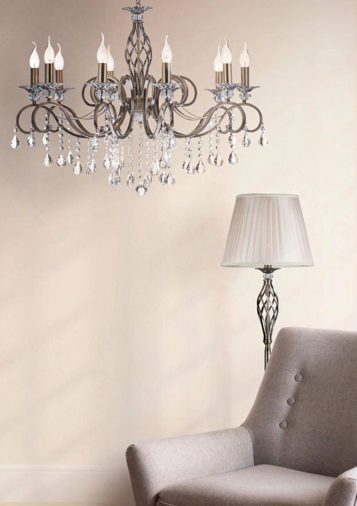 Lampada a sospensione Grace 10 luci ottone Ø 85 cm Maytoni