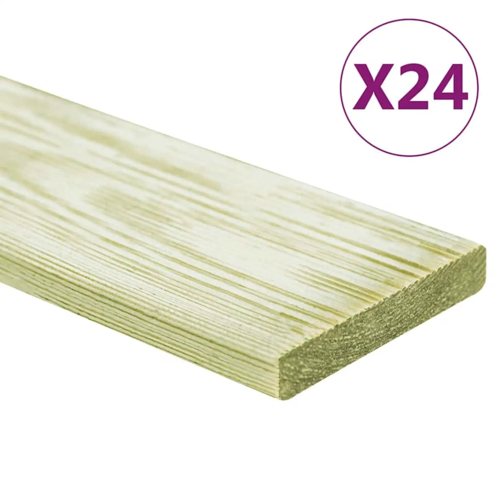 Pavimento da Deck 24 pz Verde impregnato 1.44 m² 3449754
