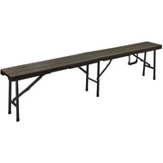 Panchina Pieghevole Finitura Legno Marrone