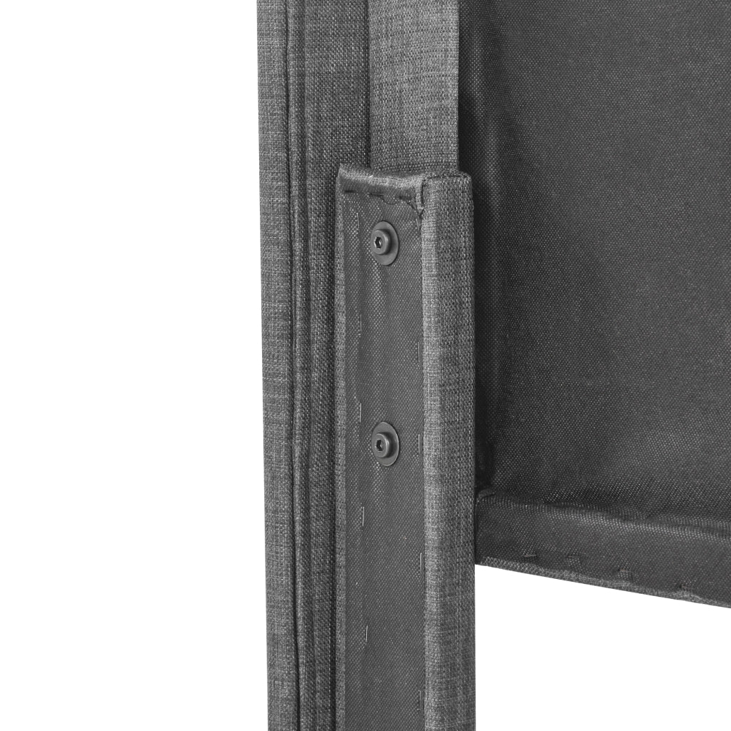 Letto singolo imbottito 90x200 cm grigio in lino
