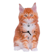 Orologio legno gatto arancione cm 30x16x3