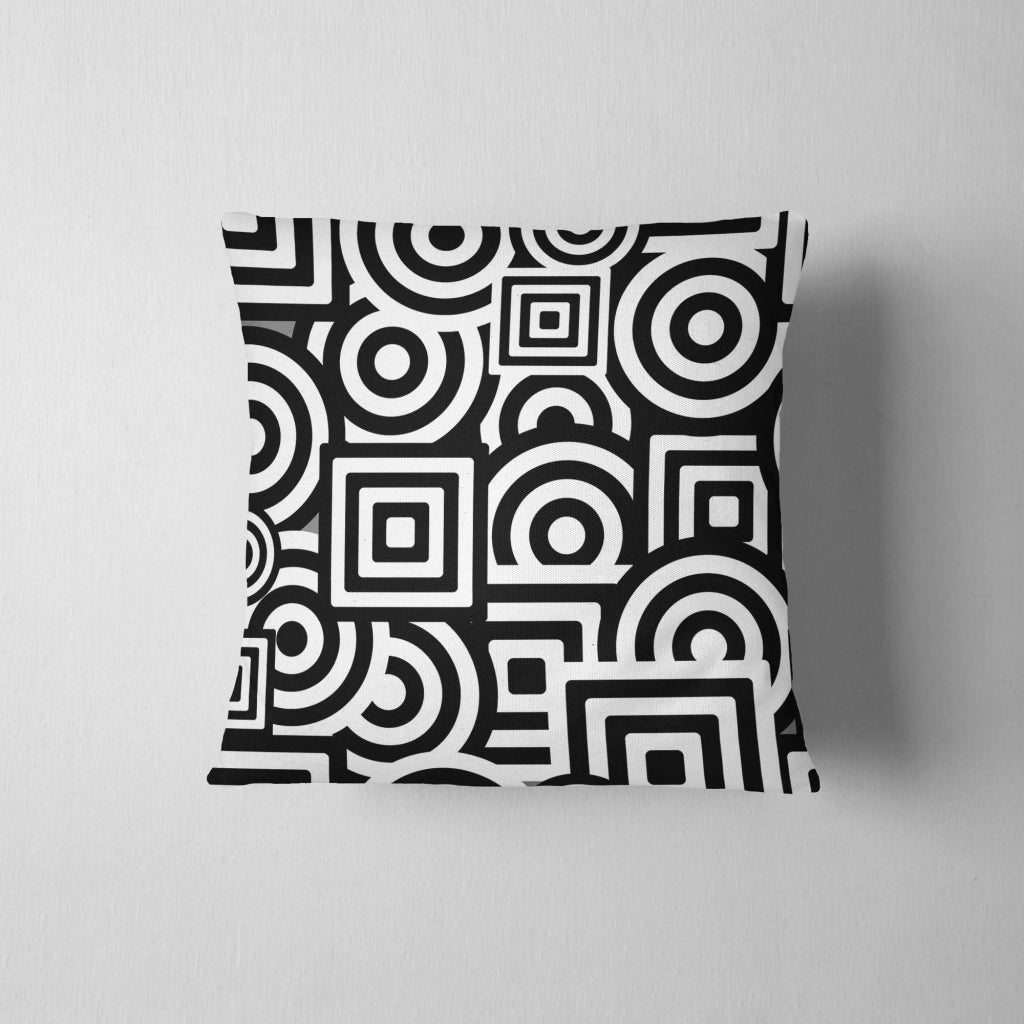 Cuscino, copricuscino 45x45 cm, cotone, chiusura a zip, multicolore, design moderno