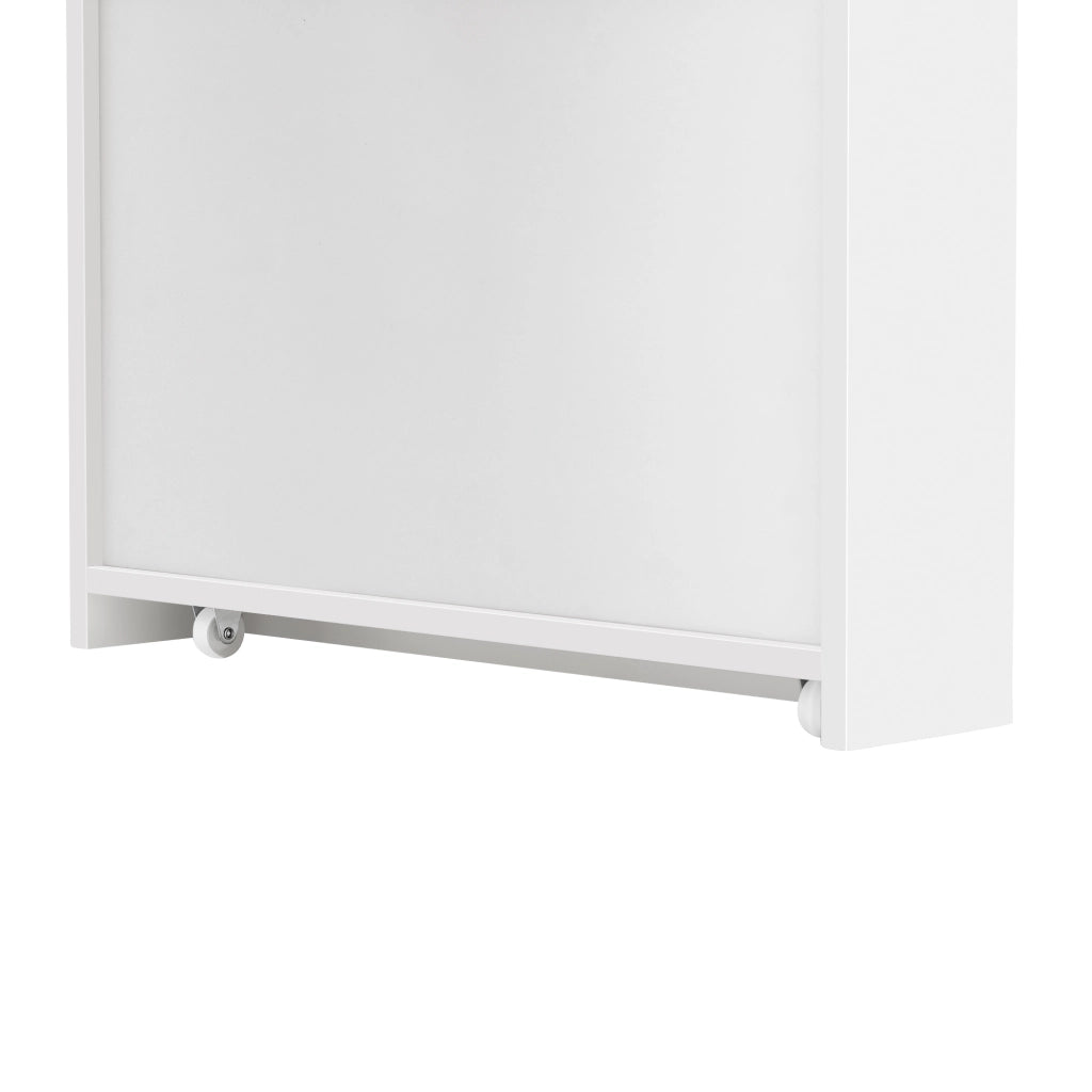 Tavolo da pranzo estensibile con LED e ricarica USB Type C in MDF bianco